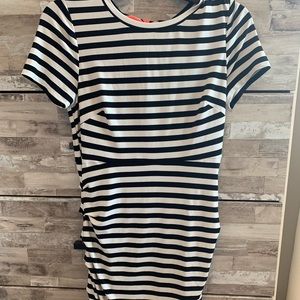 Vince Camuto Black & White striped dress